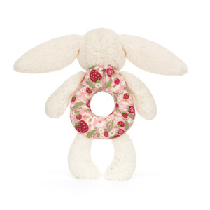 Jellycat Blossom Cream Bunny ‘Berry’ Ring Rattle